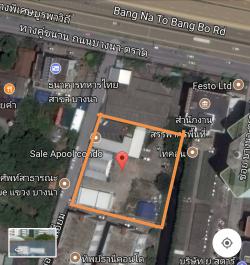 ขาย ที่ดิน 2 ไร่ เศษ พร้อมอาคาร และผู้เช่า ปากซอย บางนา-ตราด 32