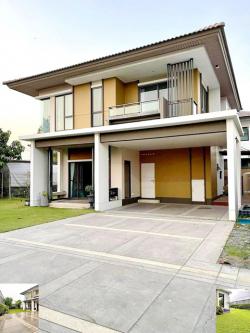  ให้เช่าคฤหาสน์หรู ชั้น หลังริม 98ตรว. ถ.345  เพียวเพลส ราชพฤกษ์ 4 กม.170ตรม. อากาศธรรมชาติ 3นอน 3น้ำ 4จอดรถ 4แอร์ สวนรอบบ้าน