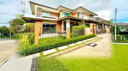 รพ.ปากเกร็ด2 350 ม.ติดถนน345  6นอน รร.นานาชาติดีบีเอส 5 กม. คฤหาสน์หรู 2 ชั้น หลังใหญ่สุด หลังมุม 106 ตร.ว.360 ตร.ม.  6น้ำ จัดเต็มเฟอร์ 