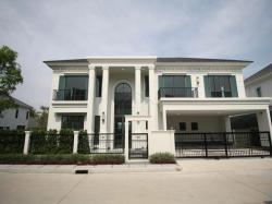 ให้เช่าบ้านหรู 102 ตรว. 5 นอน เศรษฐสิริ บางนา กม.10 ติดถนน บางนา-ตราด แปลงมุม วิวคลับเฮาส์ สไตล์ Georgian ใกล้ Design Village บางนา 
