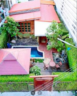 ให้เช่าพูลวิลล่า 38ตร.วา.เดอะมอลล์ งามวงศ์วาน 700 ม. MRTแคราย 2.2 กม.148ตร.ม  ม.ธุรกิจบัณฑิตย์ 2.3 กม.2นอน งามวงศ์วาน 10-18พร้อมเฟอร์ 