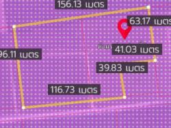 ขายที่ดินเขาคันทรงศรีราชาชลบุรี เนื้อที่ 9-0-00 ไร่ผัง สีม่วงลายจุดขาว