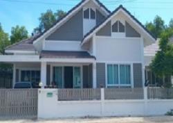 ขายบ้านเดี่ยวมือสอง อำเภอพานทอง จ.ชลบุรี  โครงการ บ้านอยู่สบาย คลองอ้อมแก้ว 