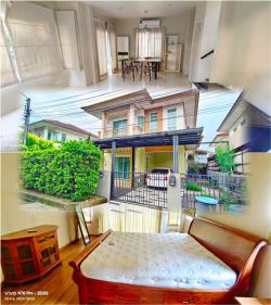 หทัยราษฎร์ 39 รร.สาธิตพัฒนา ให้เช่าบ้านเดี่ยว 2ชั้น 50ตรว. 4แอร์ 3น้ำ ห้องนั่งเล่น ห้องครัว  ซาฟารี ปัญญา เฟอร์ครบทั้ง 3นอน 