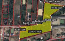 พื้นที่ดิน ที่ดิน ต.รางบัว อ.จอมบึง จ.ราชบุรี ขนาด 15 RAI 2 งาน 43 ตรว.  ใกล้กับ ห่างทางหลวงหมายเลข 3208 และสำนักสงฆ์คอเขาศิลาธรรม ประมาณ 1.8 กม. ราคาไม่แรง ราชบุรี   