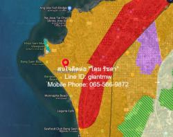 ที่ดิน ที่ดินบางแสน 14000000 -  พื้นที่ =  290 ตาราง-วา ใกล้ มหาวิทยาลัยบูรพา: 1.3 กิโลเมตร H O T! แปลงหัวมุม, ทรงสี่เหลี่ยม และเหมาะเอาไปพัฒนาโครงการ